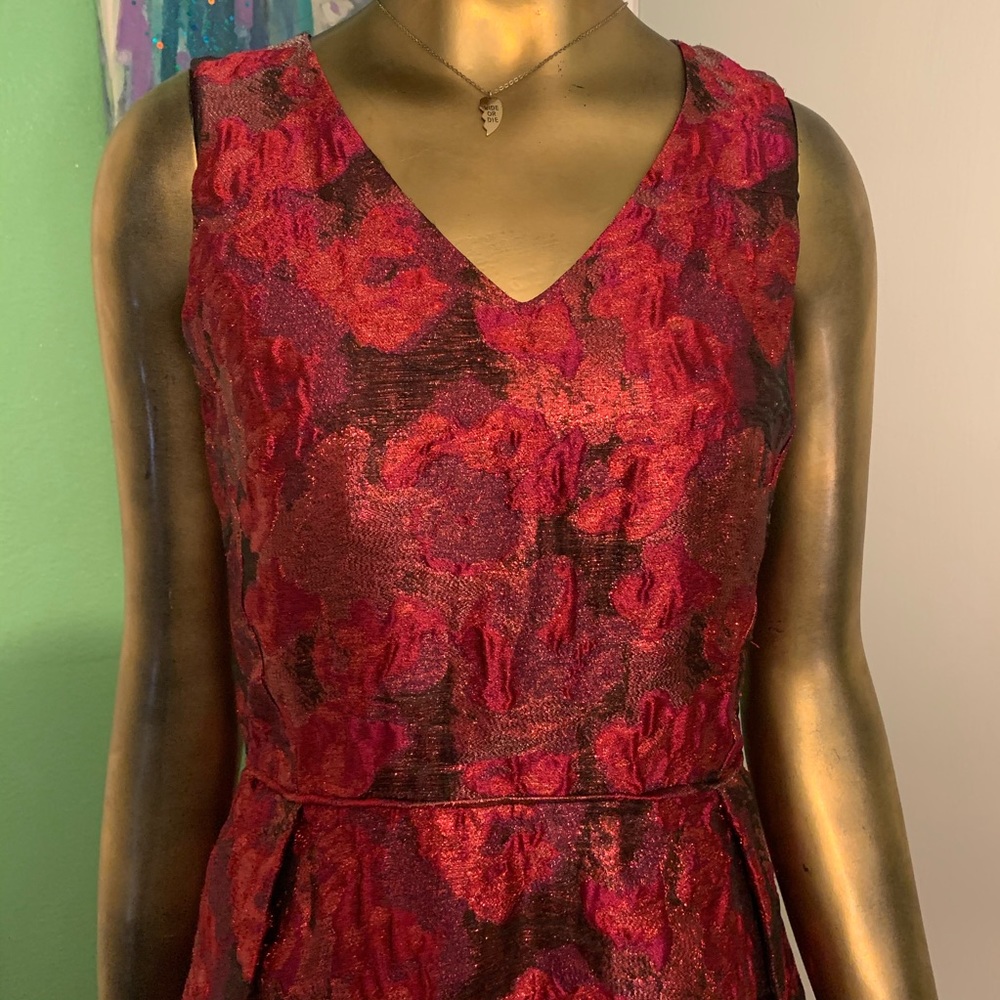 Cremieux shiny sleeveless dress